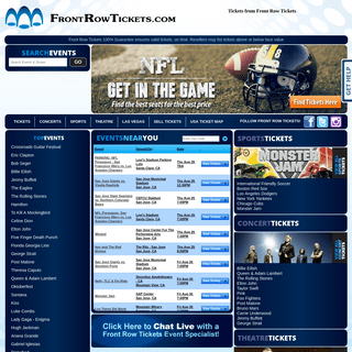 Front Row Tickets: Concerts, Sports & Theater | FrontRowTickets.com
