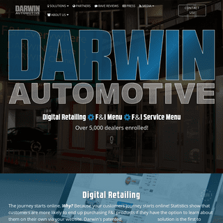 Darwin Automotive Digital Retailing | F&I Service Menu Dealer Solutions