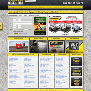 Construction Equipment - Find  New & Used Construction Equipment & Heavy Machinery | Rock & Dirt