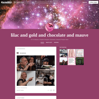 lilac and gold and chocolate and mauve