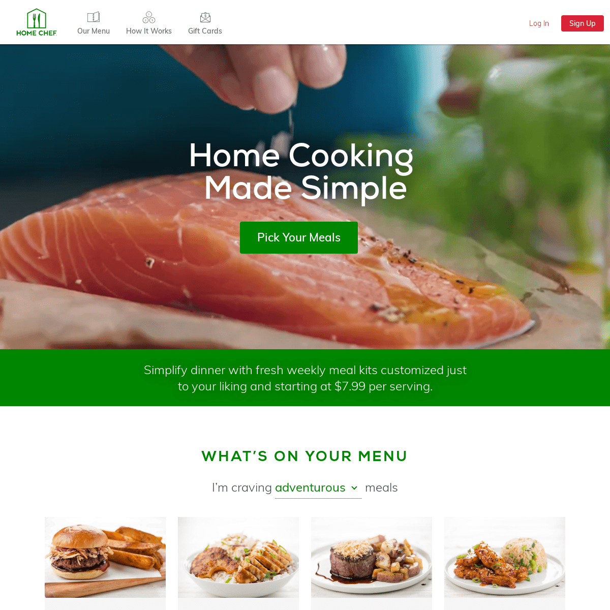 Meal Delivery Service - Fresh Weekly Meal Kit Delivery - Home Chef
