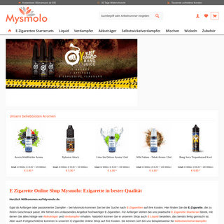 E-Zigarette Shop- Startersets, Liquids & Aromen - Mysmolo.de