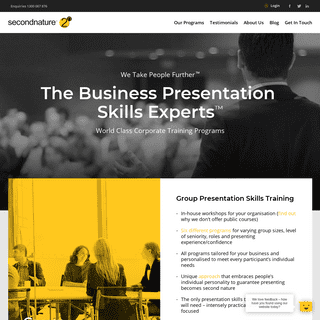 secondnature | Business Presentation Skills Training