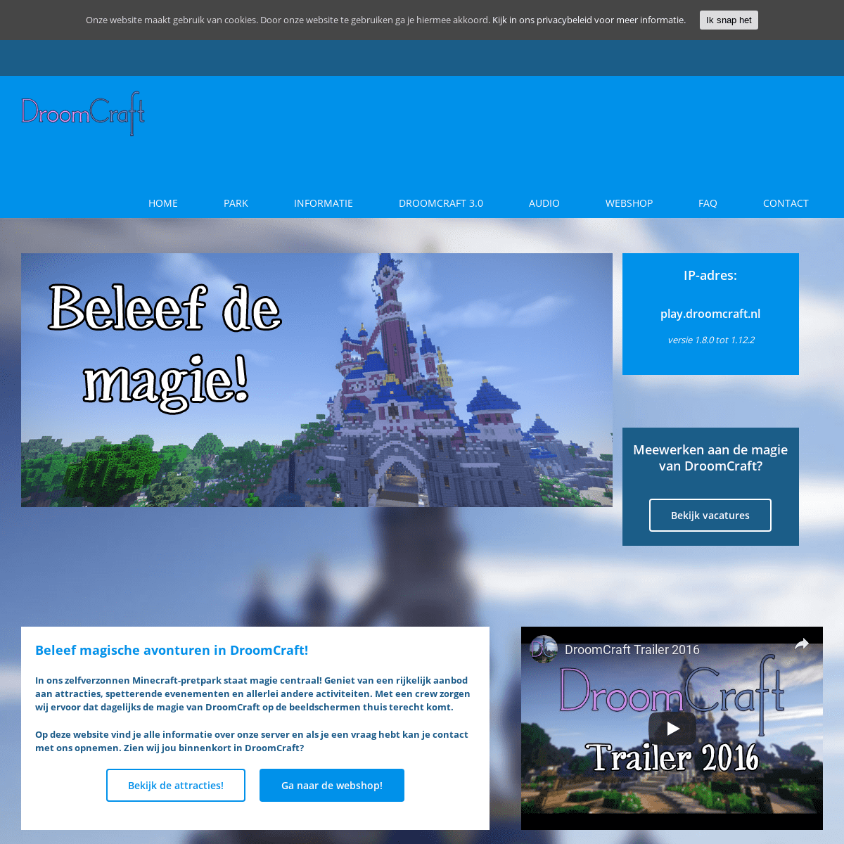DroomCraft - Het magische online pretpark in Minecraft