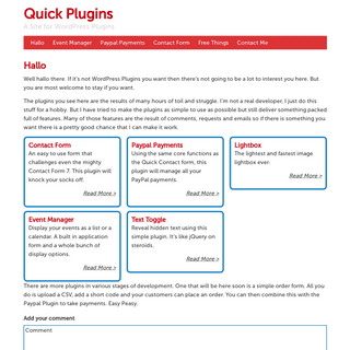 Quick Plugins â€“ A Site for WordPress Plugins