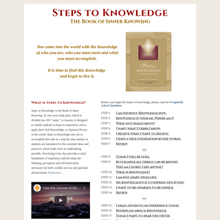 Steps to Knowledge – The Book of Inner Knowing