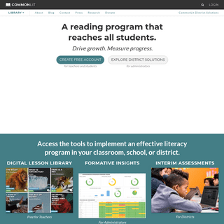 CommonLit - Free Reading Passages and Literacy Resources