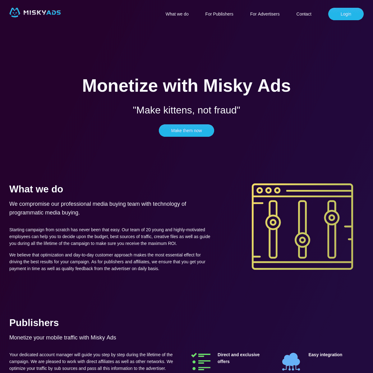 Misky Ads – Make kittens, not fraud