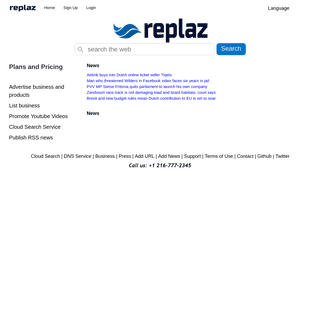 Replaz Search - An alternative web search engine