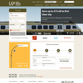 UP Express Trains | Transportation from Pearson Airport to Downtown Toronto in 25 minutes