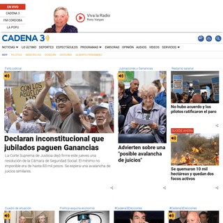 Cadena 3 Argentina - Últimas Noticias de Argentina y del Mundo - Radio en Vivo