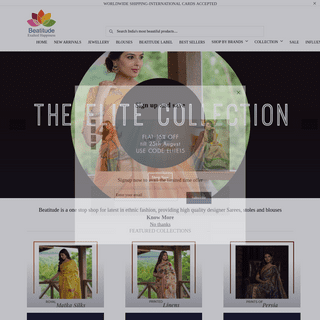 Buy Handcrafted Designer Sarees Online: Best Handcrafted Sarees Shop - Beatitude