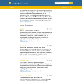 Bedeutung-von-woertern.com - Wörterbuch Suche