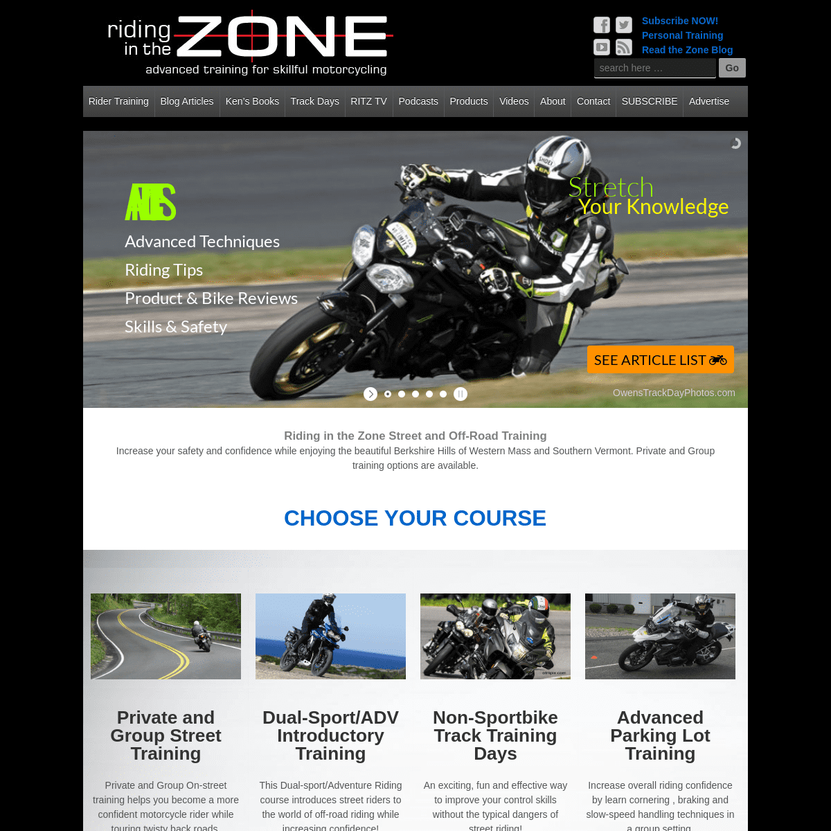 Riding in the Zone | Advanced Motorcycle Training Tours- Riding in the Zone, LLC