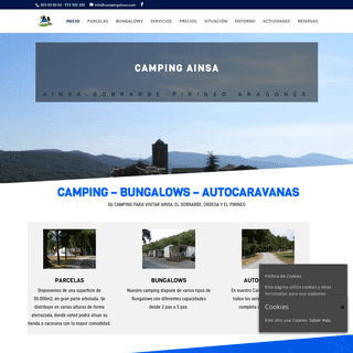 Inicio - Camping Aínsa Ordesa Sobrarbe Pirineo Ordesa Bungalow Autocaravana