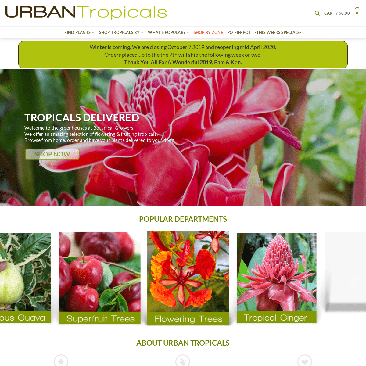 Urban Tropicals – Beautiful tropicals delivered.