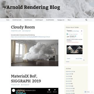 Arnold Rendering Blog