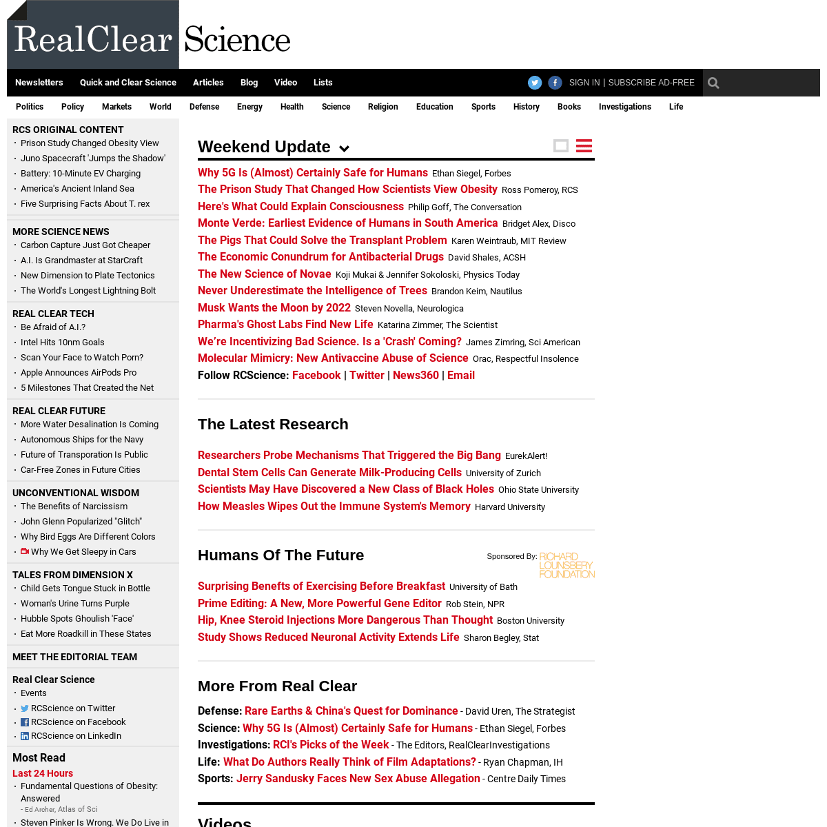 A complete backup of realclearscience.com