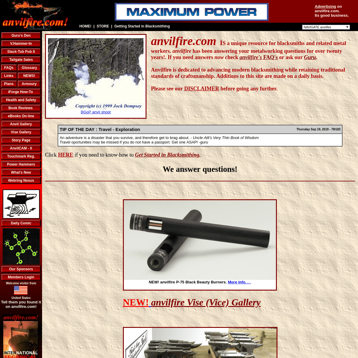 anvilfire.com - Blacksmithing and Metalworkers Reference for Metal Artists