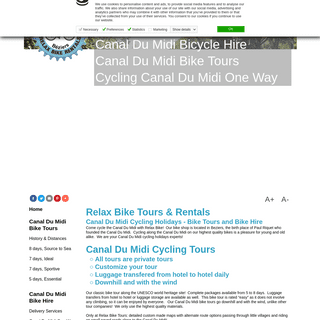 Relax Bike Tours | Canal Du Midi Cycling Holidays | Hire and Tours