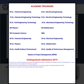 Muhammad Nawaz Sharif – University of Engineering and Technology