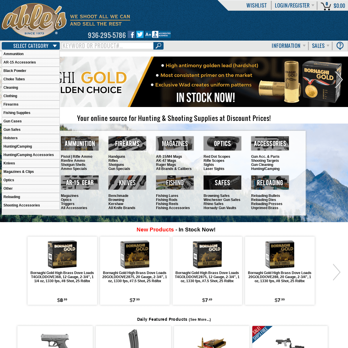 Discount Hunting Supplies & Shooting Supplies, Ammunition - Able Ammo