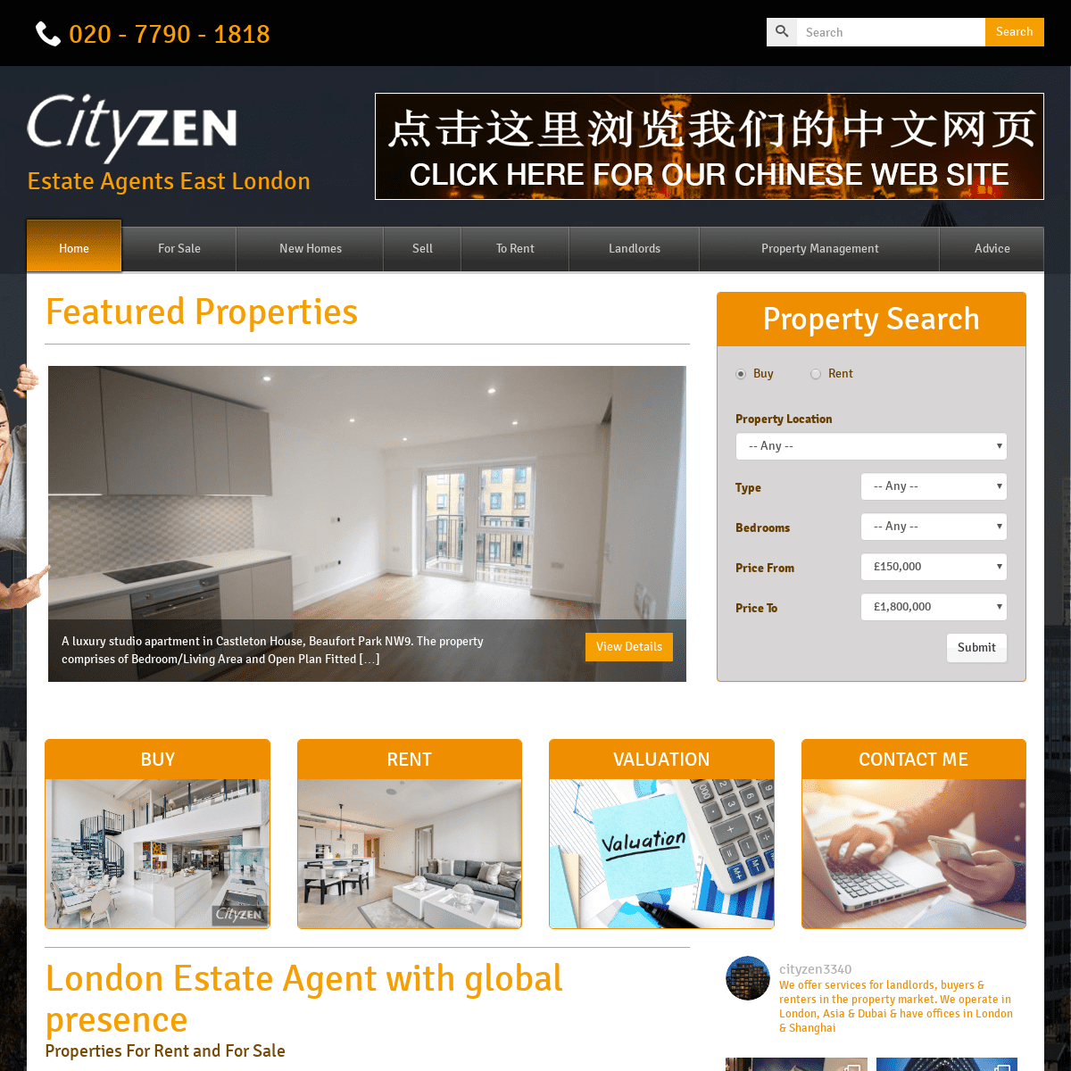 London Estate Agent with global presence - CityZEN Estate Agents