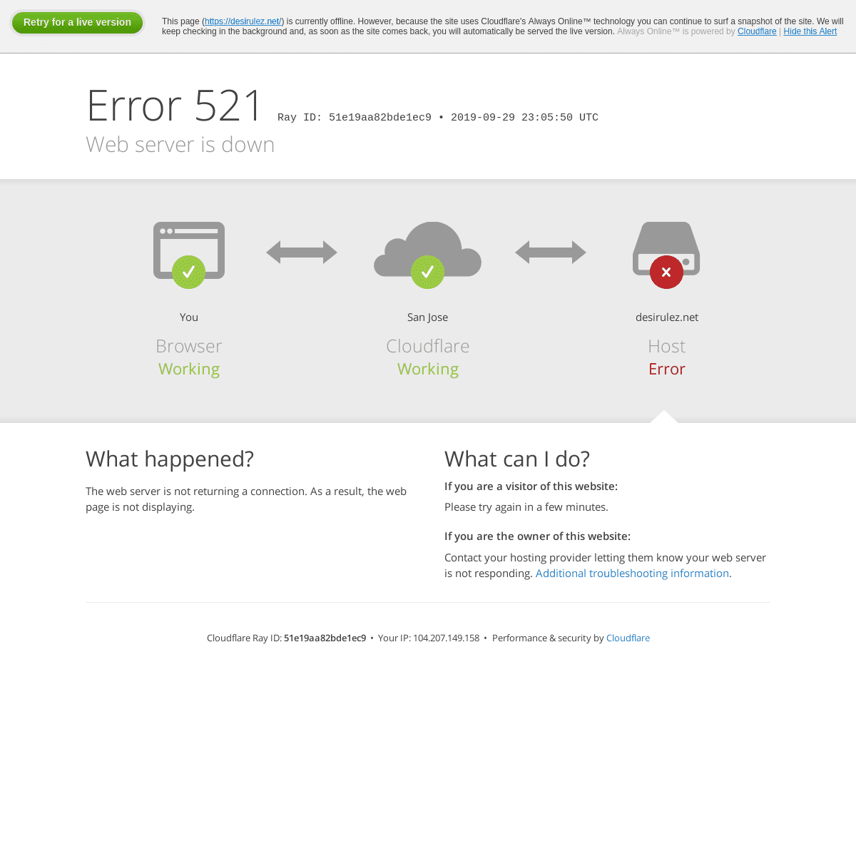 desirulez.net | 521: Web server is down