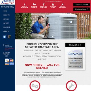 Morris Heating & Cooling, Air Conditioner & Furnace Repair & Service | Burlington, KY 41005