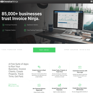 Free Open-Source Invoicing, Expenses & Time-Tracking | Invoice Ninja