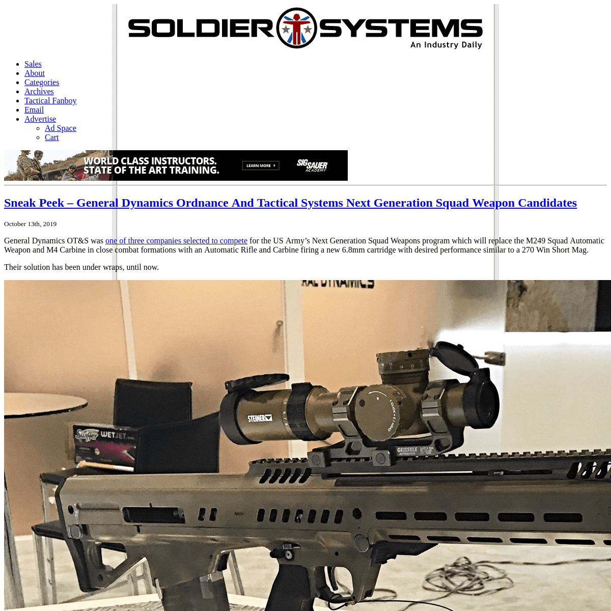 A complete backup of soldiersystems.net