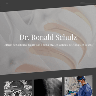 Dr. Ronald Schulz – Cirugía de Columna. Estoril 200 oficina 234, Las Condes. Teléfono: 222 18 3092