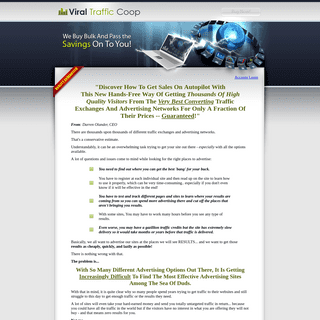 Viral Traffic Coop | Traffic Exchange Cooperative Advertising System
