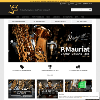 Sax.co.uk - The Worlds Leading Saxophone Specialist