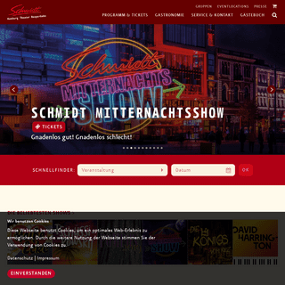 Schmidt Theater, Schmidts Tivoli & Schmidtchen | Theater Hamburg Reeperbahn