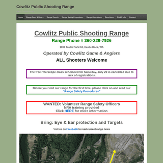 Cowlitz Public Shooting Range | Cowlitz Game & Anglers