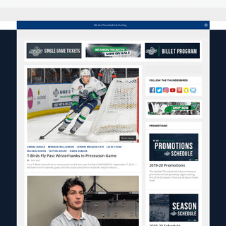 Seattle Thunderbirds – Official site of the Seattle Thunderbirds