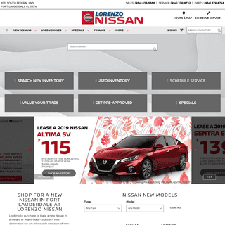 Lorenzo Nissan Dealership in Fort Lauderdale (Click for Specials)