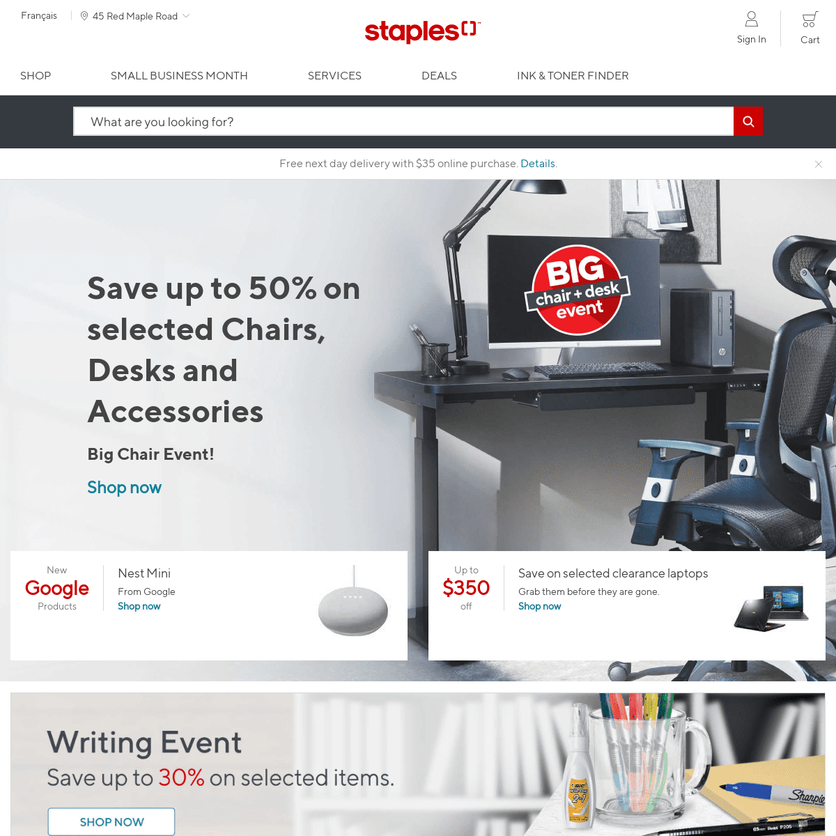 A complete backup of staples.ca
