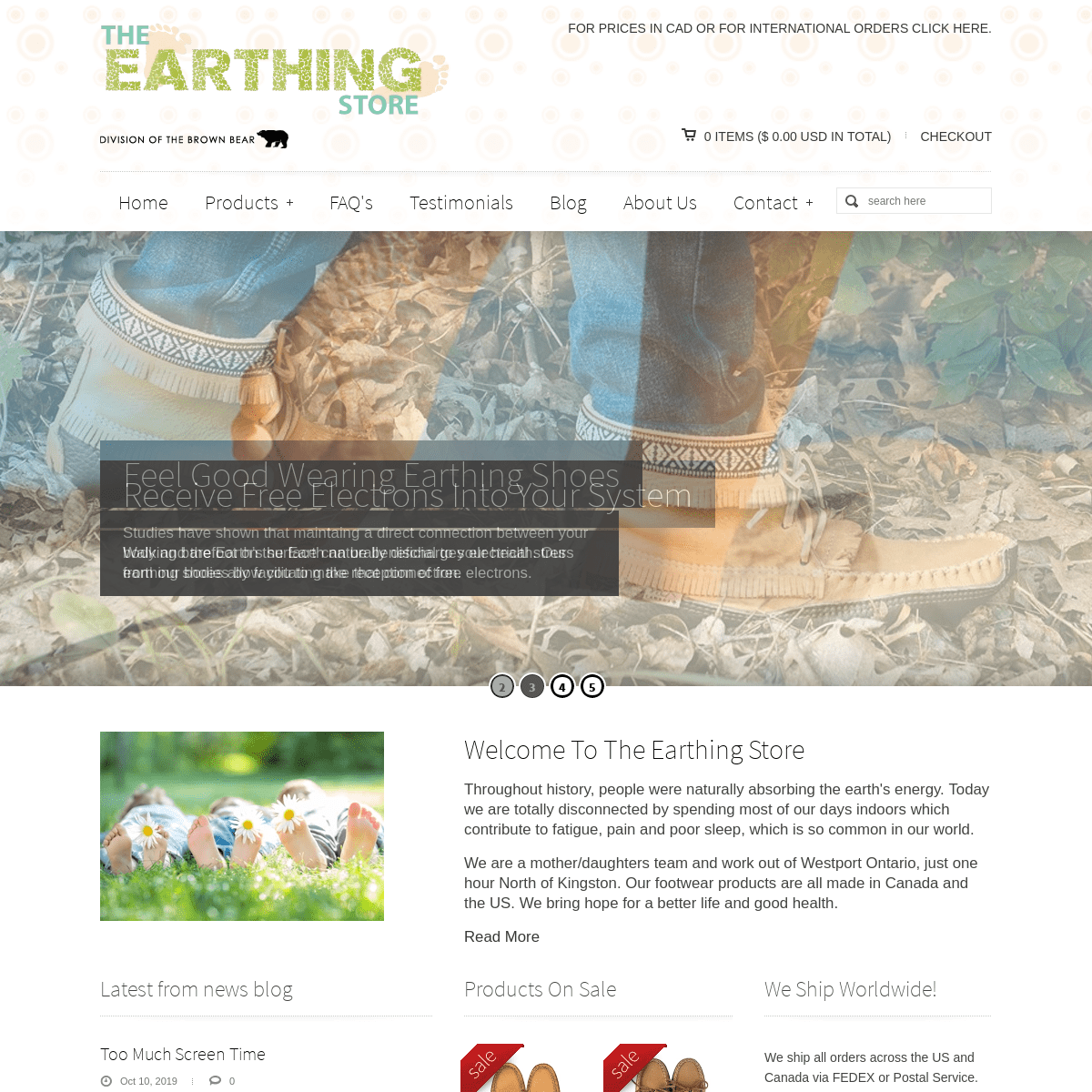 A complete backup of theearthingstore.com