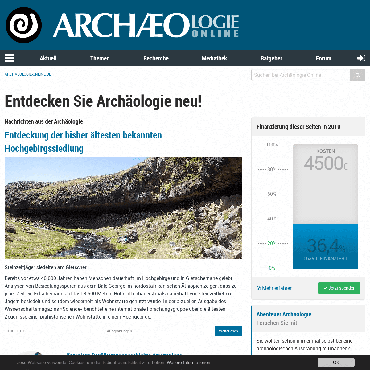 Archäologie neu entdecken @ Archäologie Online