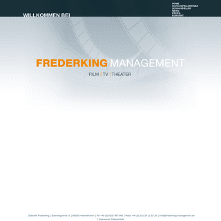 Frederking Management. Film | TV | Theater