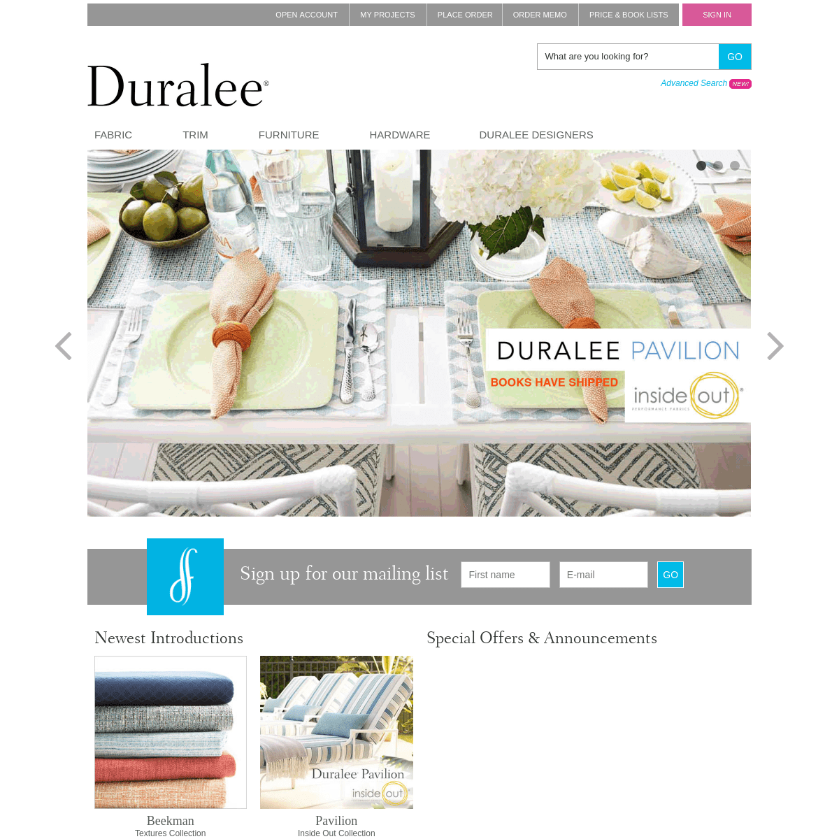 A complete backup of duralee.com