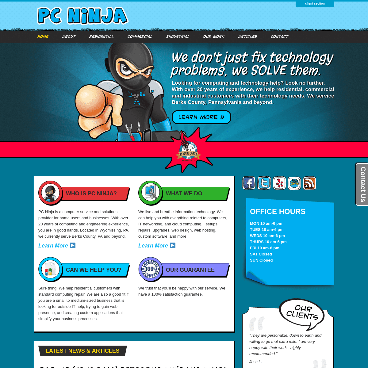 PC Ninja - Computer services & solutions serving Berks County, PA and beyond