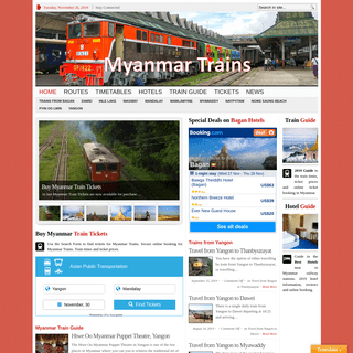 Myanmar Trains. Train times, prices and buy tickets.