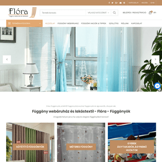 Függöny webáruház és lakástextil, ágynemű webshop - FLÓRA