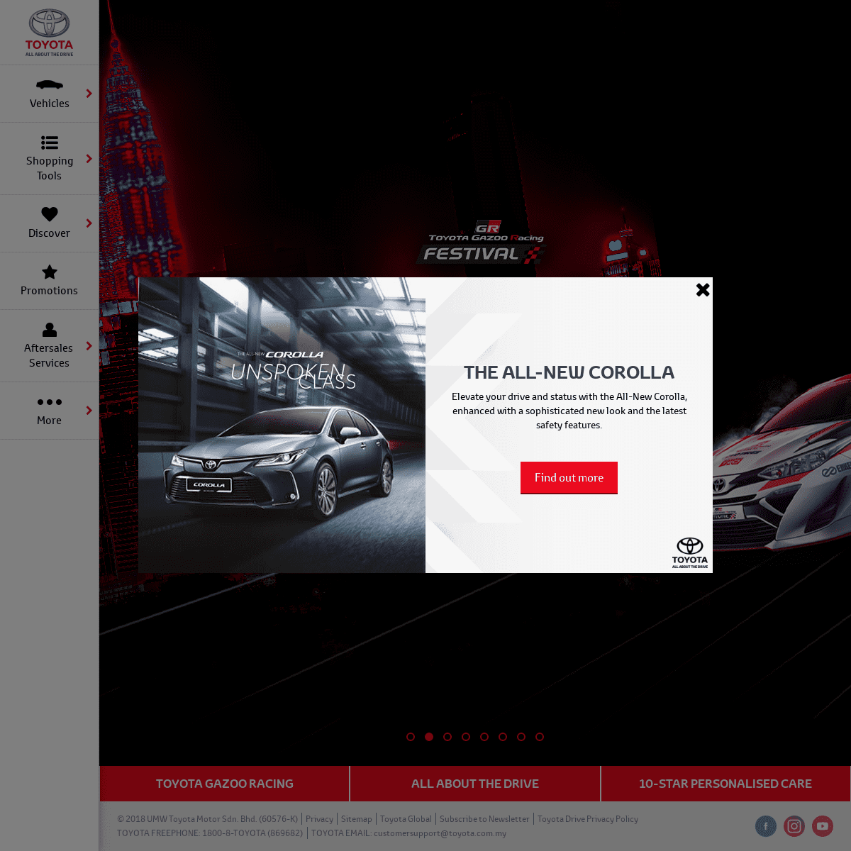 A complete backup of toyota.com.my