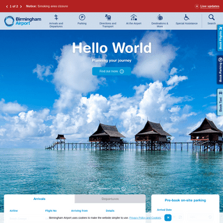 Hello World - Birmingham Airport Website