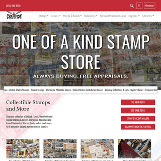 Collectible stamps, covers, stocks and banknotes | Champion Stamp