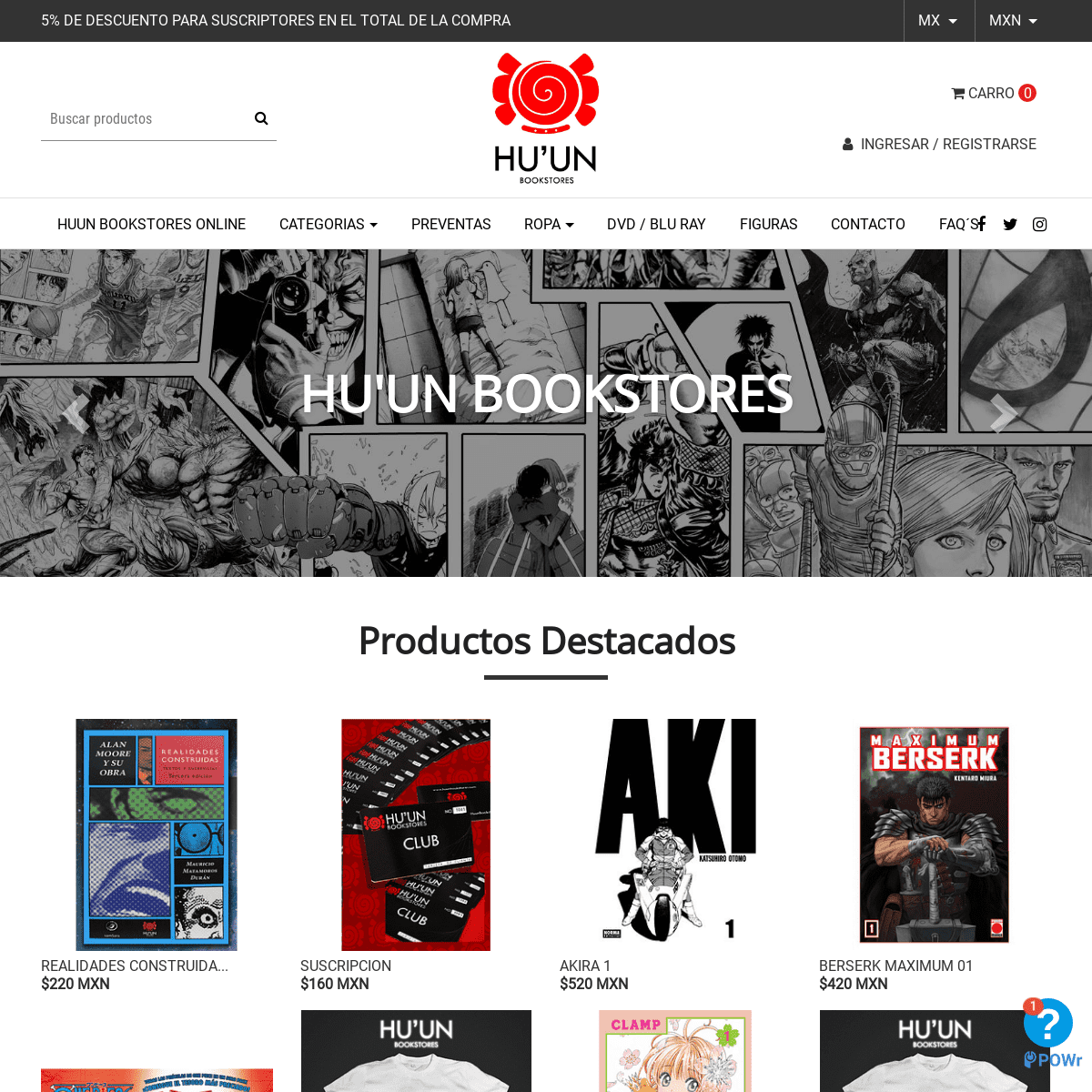 A complete backup of huunbookstoreswebshop.com